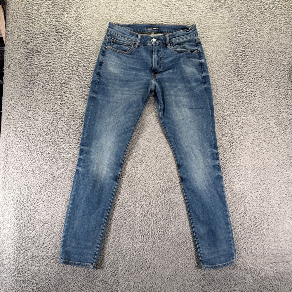 Lucky Brand 412 Jeans Mens 30x32 Blue Cotton Denim Straight Athletic Fit Stretch